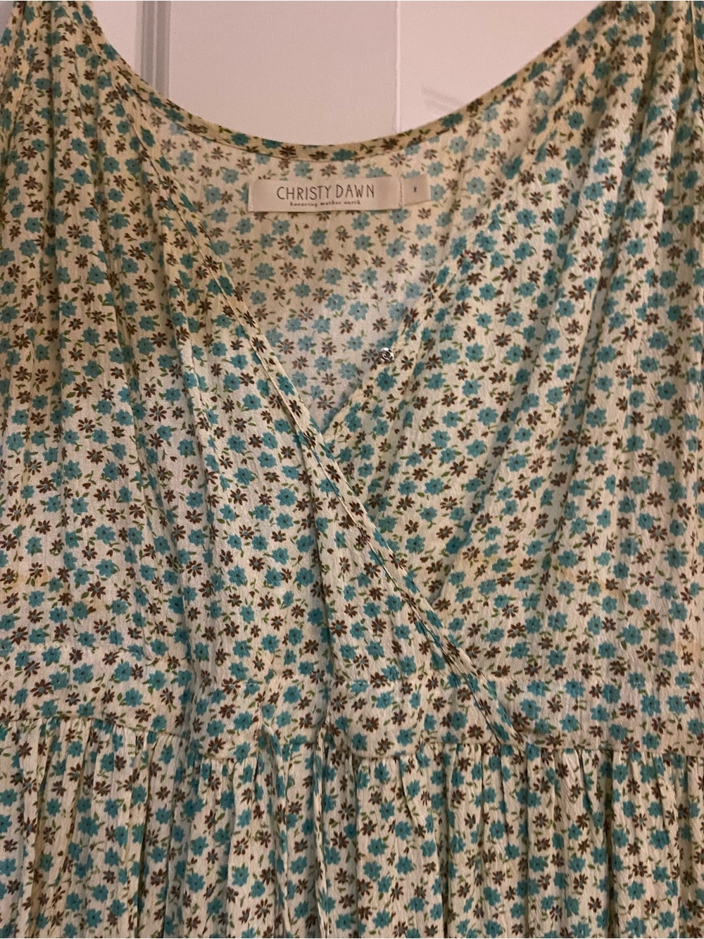 Christy Dawn Sage Green Floral Midi Sundress